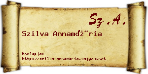 Szilva Annamária névjegykártya